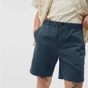 Everlane The Pull-On Performance Chino Short in Kingfisher Blue
